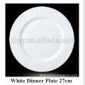 Crockery, daily use white porcelain dinner plate, ceramic plate for hotels